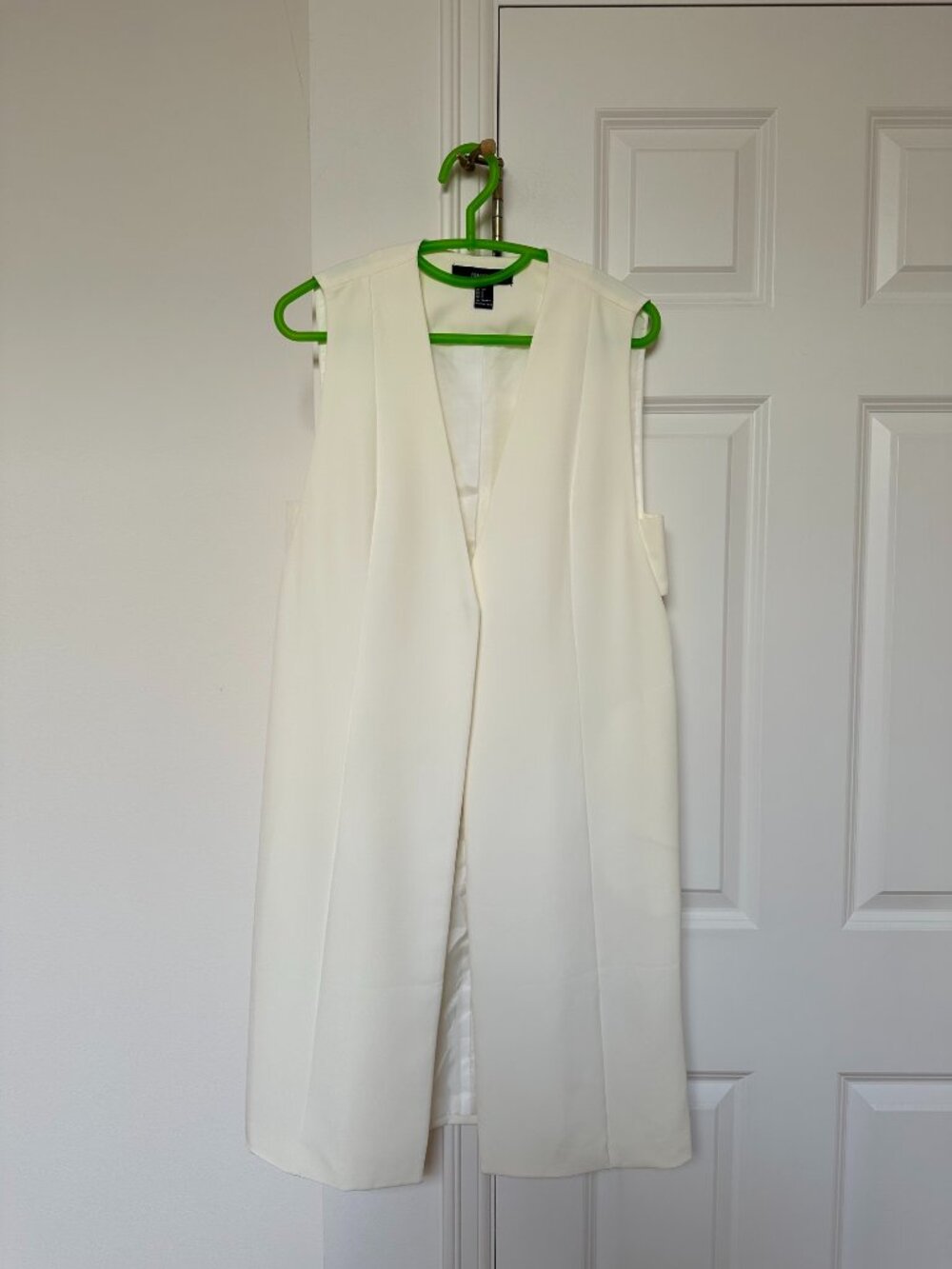 Forever 21 Long White Vest
